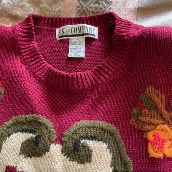 SK & Company Vintage Size Medium Knit Sweater - Picture 2 of 12